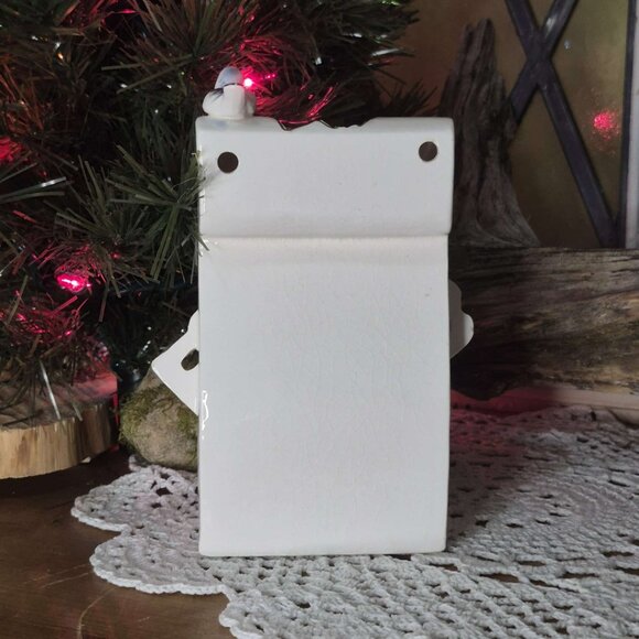 Porcelain Wall Decor Music Pixie Elf Gnome Red White Gold - Picture 6 of 14